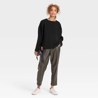 Women's Long Sleeve Ottoman T-Shirt - A New Day™ 4 Women's Long Sleeve Ottoman T-Shirt - A New Day™ - Image 2