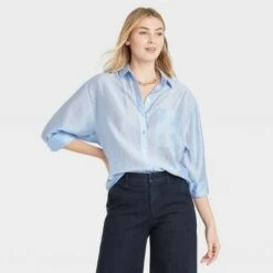 Women's Long Sleeve Button-Down Boyfriend Shirt - A New Day™ 8 Women's Long Sleeve Button-Down Boyfriend Shirt - A New Day™ -A New Day popular shop unnamed file 3977