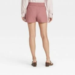 Women's High-Rise Linen Pull-On Shorts - A New Dayâ„¢ Purple