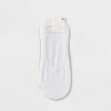 Women's Cotton Jersey 2pk Liner Socks - A New Day™ 4-10 White/beige