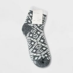 Women's Geo Double Lined Cozy Ankle Socks - A New Dayâ„¢ 4-10 Red