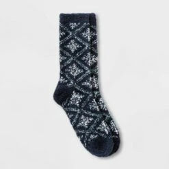 Women's Snowflake Cozy Crew Socks - A New Day™ 4-10 Ivory/pink -A New Day popular shop unnamed file 4189