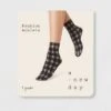 Women's Plaid Anklet Socks - A New Day™ Black/Tan 4-10 -A New Day popular shop unnamed file 4198