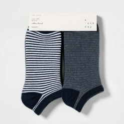 Women's Striped 6pk Low Cut Socks - A New Dayâ„¢ 4-10 Cool Mix