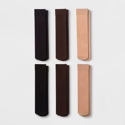 Women's 6pk Opaque Trouser Socks - A New Day™ Assorted Color 4 Women's 6pk Opaque Trouser Socks - A New Day™ Assorted Color - Image 2