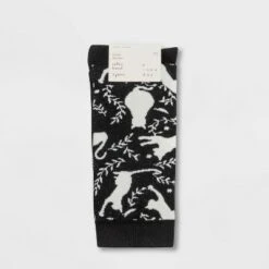 Women's Cat 3pk Crew Socks - A New Day™ Black 4-10