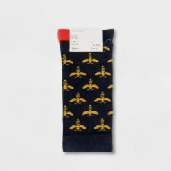 Women's Bee 3pk Crew Socks - A New Day™ Navy 4-10