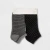 Women's Multipattern 6pk Low Cut Socks - A New Day™ Black 4-10
