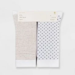 Women's Multipattern 6pk Crew Socks - A New Day™ White 4-10