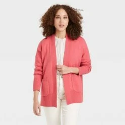 Women's Open-Front Cardigan - A New Day™ Pink 7 Women's Open-Front Cardigan - A New Day™ Pink -A New Day popular shop unnamed file 4299