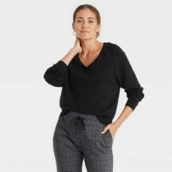 Women's Lightweight V-Neck Pullover Sweater - A New Day™ -A New Day popular shop unnamed file 4330