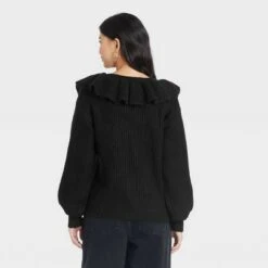 Women's V-Neck Ruffle Pullover Sweater - A New Dayâ„¢