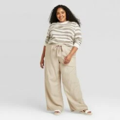 Women's Animal Print Crewneck Pullover Sweater - A New Day™ Cream L -A New Day popular shop unnamed file 4392