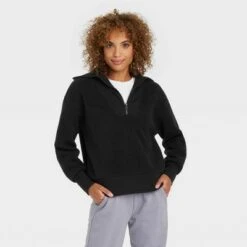 Women's Sherpa Quarter Zip Sweatshirt - A New Day™ 8 Women's Sherpa Quarter Zip Sweatshirt - A New Day™ -A New Day popular shop unnamed file 4437