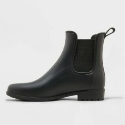 Women's Chelsea Rain Boots - A New Day™ Black