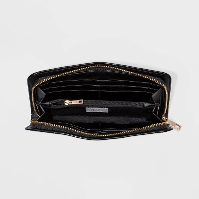 Women's Zip Wallet - A New Day™ Brown 3 Women's Zip Wallet - A New Day™ Brown