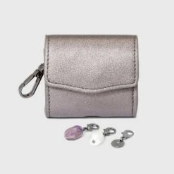 Ear Bud Case Coin Purse - A New Day™ Metallic Gray 20 Ear Bud Case Coin Purse - A New Day™ Metallic Gray -A New Day popular shop unnamed file 4533