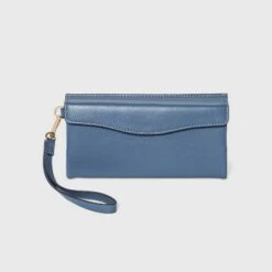 Flap Pouch with Folded Double Interior Wristlet - A New Day™ Blue -A New Day popular shop unnamed file 4539