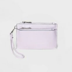 Double Zip Wristlet Pouch - A New Day™ Biege -A New Day popular shop unnamed file 4557