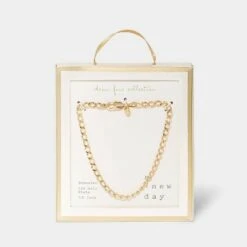 14K Gold Plated Chain Bracelet - A New Day™