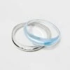 Organic Shape Transparent and Metal Bangle Bracelet Set 2pc - A New Day™ Blue -A New Day popular shop unnamed file 482