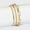 Paperclip Chain Bracelet Set - A New Day™ Gold -A New Day popular shop unnamed file 503