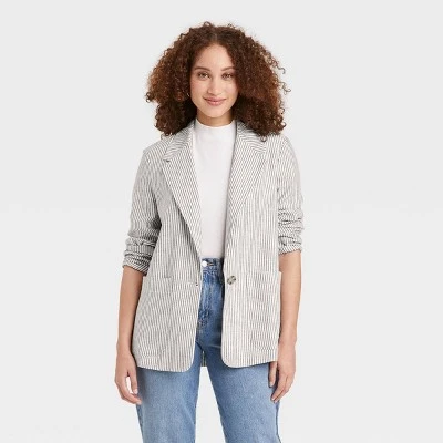 Women's Linen Blazer - A New Day™ 5 Women's Linen Blazer - A New Day™ - Image 3