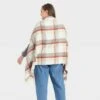 Women's Plus Size Plaid Wrap Jacket - A New Day™ Cream One Size 2 Women's Plus Size Plaid Wrap Jacket - A New Day™ Cream One Size -A New Day popular shop unnamed file 562