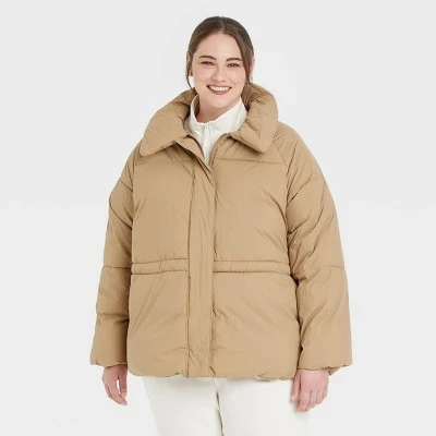 Women's Medium Length Matte Puffer Jacket - A New Day™ 6 Women's Medium Length Matte Puffer Jacket - A New Day™ - Image 4