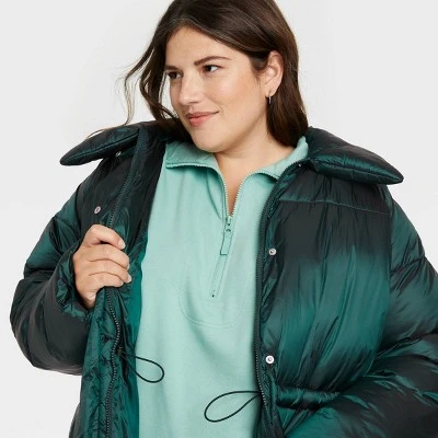 Women's Medium Length Shine Puffer Jacket - A New Day™ 5 Women's Medium Length Shine Puffer Jacket - A New Day™ - Image 3
