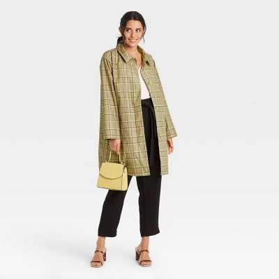 Women's Hoodless Rain Coat - A New Day™ Green 4 Women's Hoodless Rain Coat - A New Day™ Green - Image 2