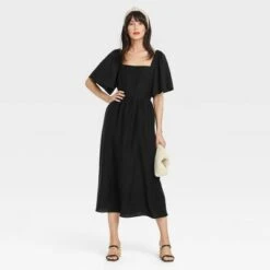 Women's Flutter Short Sleeve Tie-Back Dress - A New Day™ 8 Women's Flutter Short Sleeve Tie-Back Dress - A New Day™ -A New Day popular shop unnamed file 650