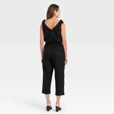 Women's Sleeveless Tie-Shoulder Jumpsuit - A New Day™ 3 Women's Sleeveless Tie-Shoulder Jumpsuit - A New Day™