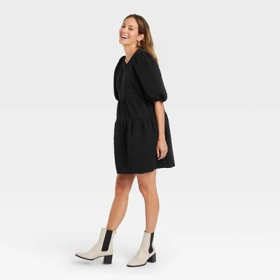 Women's Balloon 3/4 Sleeve Quilted Dress - A New Day™ 4 Women's Balloon 3/4 Sleeve Quilted Dress - A New Day™ - Image 2
