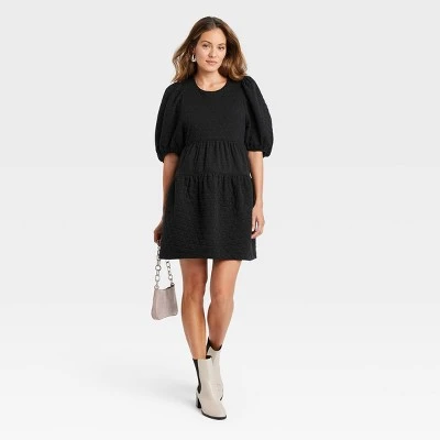 Women's Balloon 3/4 Sleeve Quilted Dress - A New Day™ 5 Women's Balloon 3/4 Sleeve Quilted Dress - A New Day™ - Image 3