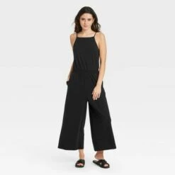 Women's Sleeveless Smocked Waist Jumpsuit - A New Day™ -A New Day popular shop unnamed file 738