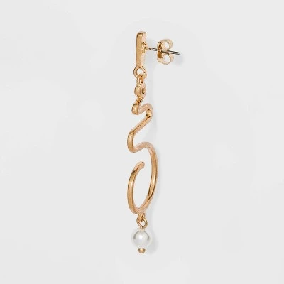 Open Squiggly Earrings - A New Day™ Gold 3 Open Squiggly Earrings - A New Day™ Gold