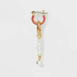 Huggie Hoop Earrings - A New Day™ Rust