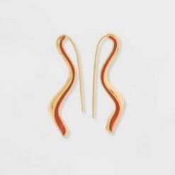 Squiggly Linear Earrings - A New Day™ Black 12 Squiggly Linear Earrings - A New Day™ Black -A New Day popular shop unnamed file 785