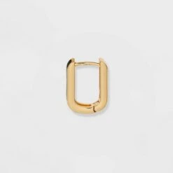 Enamel Square Huggie Hoop Earrings - A New Dayâ„¢ Black