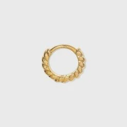14K Gold Plated Twist Huggie Hoop Earrings - A New Day™