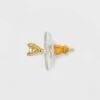 14K Gold Plated Cubic Zirconia and Bar Stud Duo Earrings - A New Day™