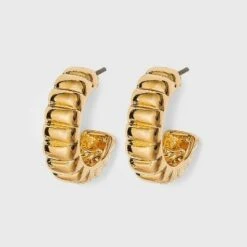Puffed Hoop Earrings - A New Day™ Gold 5 Puffed Hoop Earrings - A New Day™ Gold -A New Day popular shop unnamed file 833
