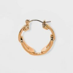 Oval Hoop Earrings - A New Day™ Gold