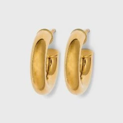 14K Gold Plated Tube Hoop Post Drop Earrings - A New Day™ -A New Day popular shop unnamed file 840