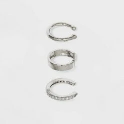 Sterling Silver Cubic Zirconia Ear Cuff Set - A New Day™