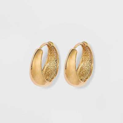 Hinge Hoop Earrings - A New Day™ Gold 4 Hinge Hoop Earrings - A New Day™ Gold - Image 2