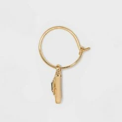 Charm Hoop Earrings - A New Day™ Gold