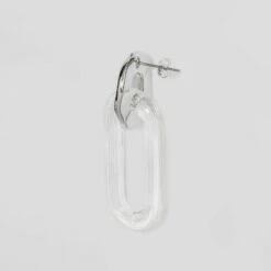 Circular Post with Oval Drop Earrings - A New Day™ Clear