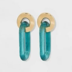Circular Post with Oval Drop Earrings - A New Day™ Clear -A New Day popular shop unnamed file 887